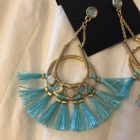 Rebecca Minkoff blue tassel earrings. NWT - Picture 6 of 7
